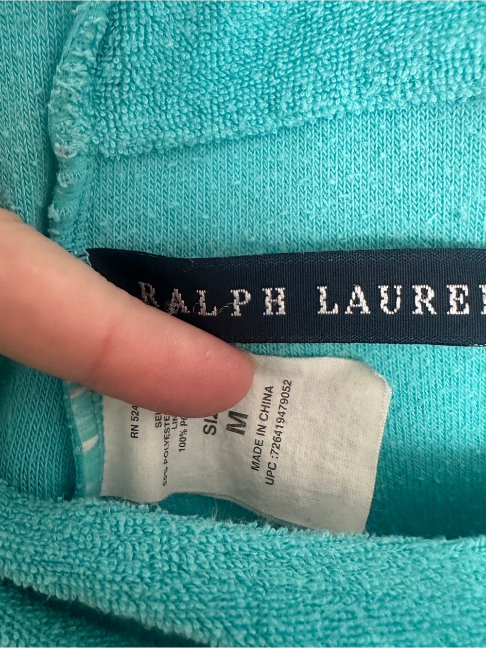 Ralph Lauren Teal Terry Halter Lace-Up Mini Dress - Picture 5 of 5